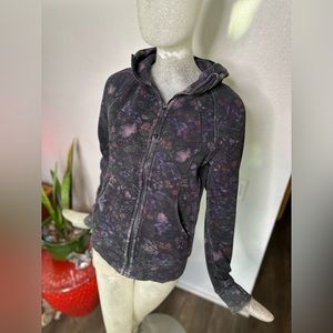 Lululemon Athletica Women’s Floral Scuba Zip-up Hoodie w/ Pockets. Size S/M